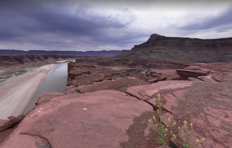 A rock next to the Colorado River